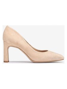 Unisa Skórzane czółenka w kolorze kremowym rozmiar: 40. Brązowe czółenka Unisa, bez wzorów, bez obcasa, bez zapięcia. Za 239,40 zł.