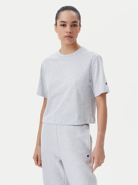 Champion T-Shirt 117874 Szary Regular Fit. Szare t-shirty Champion, l, bez wzorów, z bawełny, bez kołnierzyka, bez ramiączek. Za 119,99 zł.