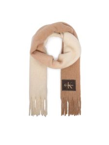 Calvin Klein Szalik LV04F8103G Beżowy. Brązowe rękawiczki Calvin Klein, bez wzorów, z poliesteru. Za 329,99 zł.