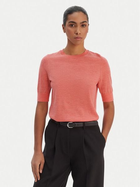 BOSS Sweter Farbella 50544996 Różowy Slim Fit. Czerwone swetry klasyczne Boss, xs, z wełny, bez kołnierzyka. Za 420,99 zł.
