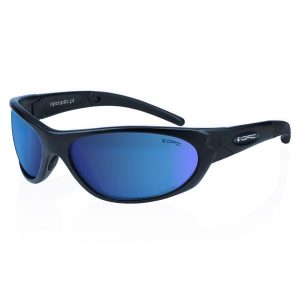 Okulary przeciwsłoneczne MILITARY MARINES Matt Black Blue REVO + ETUI. Czarne okulary przeciwsłoneczne OPC. Za 179,99 zł.