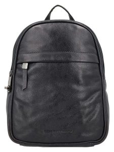 HIDE & STITCHES Skórzany plecak w kolorze czarnym - 20 x 27 x 12 cm rozmiar: onesize. Czarne plecaki HIDE & STITCHES. Za 252,99 zł.
