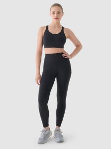 4F Legginsy do biegania z wysokim stanem damskie - szare XL. Szare legginsy 4f, bez wzorów, z dzianiny, z podwyższonym stanem, krótkie. W wyprzedaży za 99,99 zł.