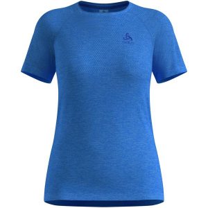 Koszulka damska Odlo T-shirt crew neck s/s ESSENTIAL SEAMLESS. Niebieskie koszule nocne ODLO, bez wzorów, bez ramiączek. Za 219,99 zł.