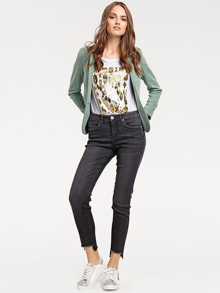 Heine Dżinsy w kolorze antracytowym rozmiar: W23. Czarne jeansy Heine, bez wzorów. Za 43,99 zł.