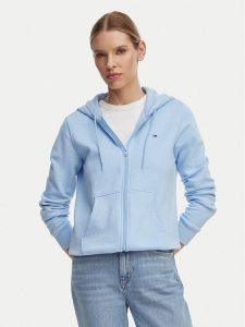 Tommy Jeans Bluza Flag DW0DW19729 Niebieski jasny Regular Fit. Niebieskie bluzy Tommy Jeans, xs, bez wzorów, z bawełny, bez kaptura. Za 369,99 zł.