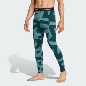 Legginsy bazowe Multi Synthetic Base Layer. Niebieskie legginsy ADIDAS, bez wzorów. W wyprzedaży za 142,35 zł.