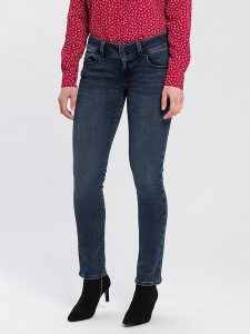 Cross Jeans Dżinsy - Regular fit - w kolorze granatowym rozmiar: W28/L32. Niebieskie jeansy Cross Jeans, z aplikacjami, z jeansu. Za 114,17 zł.
