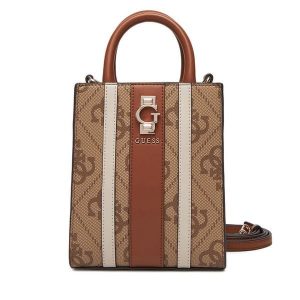 Torebka Guess. Brązowe torebki klasyczne Guess, z aplikacjami, bez dodatków. Za 379,99 zł.