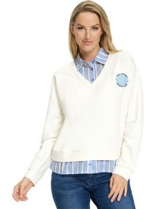 Heine Bluza w kolorze białym rozmiar: 44. Białe bluzy Heine, bez wzorów, bez kaptura. Za 91,95 zł.