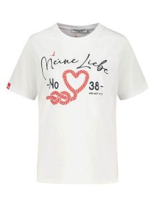 Eight2Nine Koszulka w kolorze białym rozmiar: L. Białe bluzki Eight2Nine, l, bez wzorów, z bawełny, bez kołnierzyka, bez ramiączek. Za 43,99 zł.