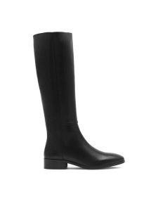 Sergio Bardi Oficerki KAP-C1055-01SB Czarny. Czarne kozaki Sergio Bardi, bez wzorów, ze skóry, bez obcasa, na płaskiej podeszwie, bez zapięcia. Za 383,00 zł.