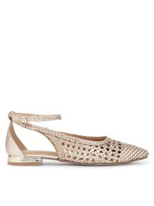 Sergio Bardi Baleriny DELL - 62109-01SB Złoty. Żółte balerinki Sergio Bardi, bez wzorów, ze skóry, bez obcasa, bez zapięcia. Za 329,99 zł.