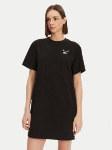 Lacoste Sukienka codzienna EF9573 Czarny Regular Fit. Czarne kombinezony Lacoste, na co dzień, bez wzorów, z bawełny, bez kołnierzyka, bez ramiączek, proste. Za 299,99 zł.