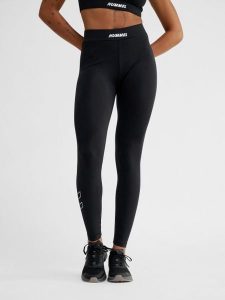 Legginsy damskie Hummel hmlELEMENTAL. Czarne legginsy Hummel, bez wzorów, z bawełny, z podwyższonym stanem. Za 191,00 zł.