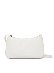 Calvin Klein Torebka Bold Ck Mini Bag LV04F1125G Biały. Białe torebki klasyczne Calvin Klein, bez wzorów, ze skóry, bez dodatków. Za 289,99 zł.