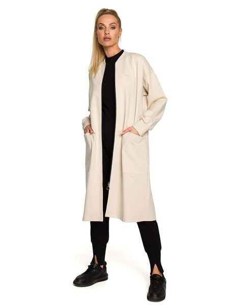 Made of emotion Bluza w kolorze jasnobeżowym rozmiar: L. Brązowe bluzy Made Of Emotion, l, bez wzorów, bez kaptura. Za 231,95 zł.