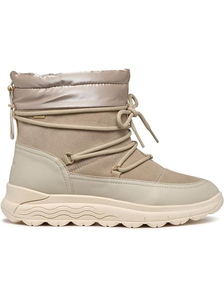 Geox Skórzane kozaki zimowe "Spherica" w kolorze złoto-beżowym rozmiar: 38. Brązowe kozaki Geox, na zimę, bez wzorów, bez obcasa, bez zapięcia. Za 314,75 zł.