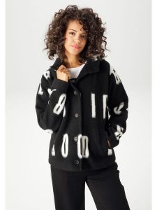 Aniston Kurtka przejściowa w kolorze czarno-białym rozmiar: 46. Czarne kurtki Aniston, bez wzorów, bez kaptura. Za 152,99 zł.