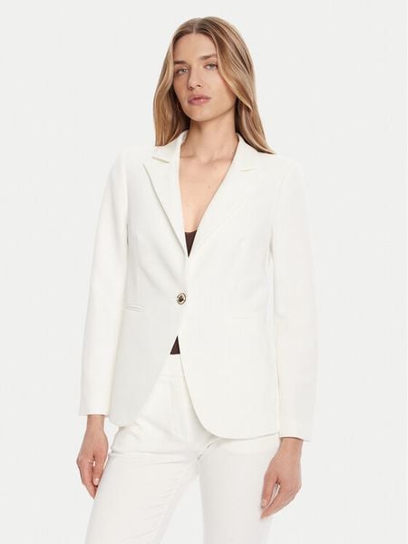 Rinascimento Marynarka CFC0126224003 Biały Regular Fit. Białe marynarki i żakiety Rinascimento, l, bez wzorów, z syntetyku. Za 359,99 zł.