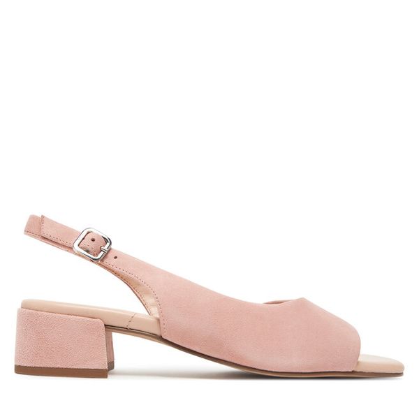 Sandały HÖGL. Czerwone sandały HÖGL, bez wzorów, bez obcasa, na słupku, bez zapięcia. Za 599,99 zł.