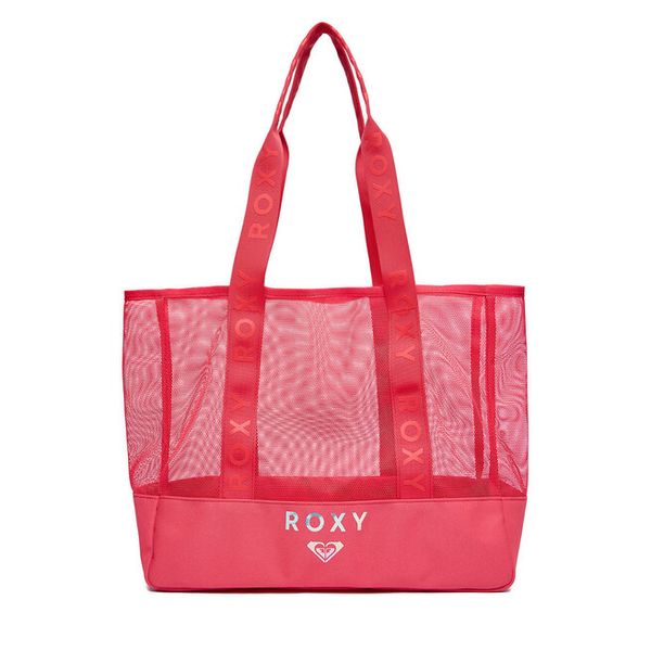 Torebka Roxy. Czerwone shopper bag Roxy, bez wzorów, bez dodatków. Za 99,99 zł.