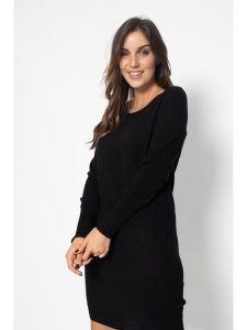 Perfect Cashmere Kaszmirowa sukienka "Molli" w kolorze czarnym rozmiar: M. Czarne sukienki Perfect Cashmere, m, bez wzorów, z kaszmiru, bez kołnierzyka, bez ramiączek, mini. Za 413,99 zł.