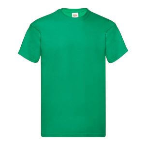 Oryginalna Bawełniana Koszulka Unisex Dla Dorosłych. Zielone bluzki FRUIT OF THE LOOM, m, bez wzorów, z bawełny, sportowe, bez kołnierzyka, bez ramiączek. Za 32,99 zł.