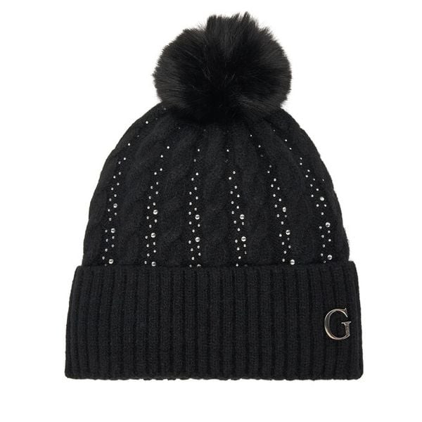 Czapka Guess. Czarne czapki Guess, z aplikacjami. Za 99,99 zł.