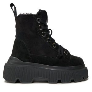 Śniegowce Inuikii. Czarne buty zimowe Inuikii, bez obcasa, bez zapięcia. Za 979,99 zł.