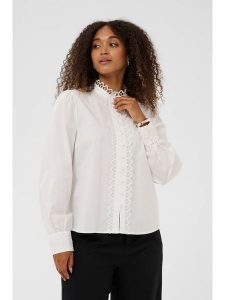 Kaffe Koszula w kolorze białym rozmiar: 40. Białe koszule Kaffe, z aplikacjami, z bawełny, bez kołnierzyka, bez ramiączek. Za 104,99 zł.