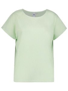 LUHTA Koszulka "Hyppeis" w kolorze zielonym rozmiar: XL. Zielone bluzki Luhta, xl, bez wzorów, prążkowane, bez kołnierzyka, bez ramiączek. Za 79,03 zł.