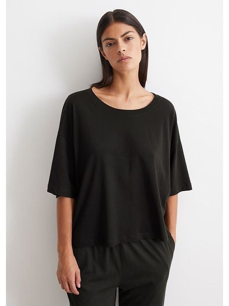 Marc O´Polo Bodywear Koszulka w kolorze czarnym rozmiar: S. Czarne bluzki s, bez wzorów, z bawełny, bez kołnierzyka, bez ramiączek. Za 74,11 zł.