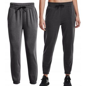 Spodnie dresowe dla kobiet Under Armour Rival Terry Jogger. Szare spodnie dresowe Under Armour, xl, bez wzorów, z dresówki. W wyprzedaży za 179,99 zł.