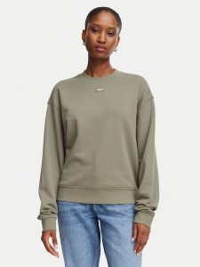 HUGO Bluza Delessa 50534344 Zielony Regular Fit. Zielone bluzy Hugo, xxl, bez wzorów, z bawełny, bez kaptura. Za 399,99 zł.