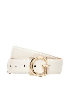 Guess Pasek Damski 177071 Biały. Białe paski Guess, z aplikacjami, ze skóry. Za 139,99 zł.