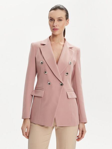 Maryley Marynarka 24EB139/43BH Różowy Regular Fit. Czerwone marynarki i żakiety Maryley, s, bez wzorów, z syntetyku. Za 299,99 zł.