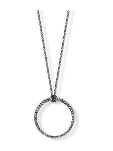 Thomas Sabo Srebrny naszyjnik z elementami ozdobnymi - dł. 70 cm rozmiar: onesize. Szare naszyjniki Thomas Sabo, srebrne. Za 124,95 zł.