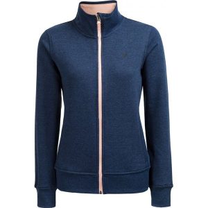 Bluza damska BLD610 - denim melanż - Outhorn. Brązowe bluzy marki Outhorn, na lato, melanż, z bawełny. W wyprzedaży za 49,99 zł.