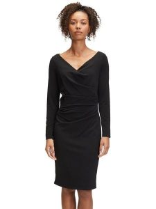 Vera Mont Sukienka w kolorze czarnym rozmiar: 38. Czarne sukienki Vera Mont, bez wzorów, bez kołnierzyka, bez ramiączek, midi. Za 323,95 zł.
