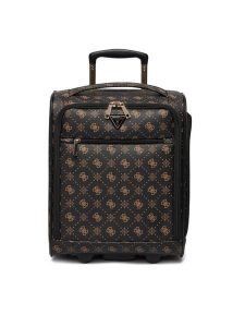 Guess Walizka kabinowa TWGP98 90972 Brązowy. Brązowe walizki Guess, z aplikacjami, ze skóry. Za 659,99 zł.