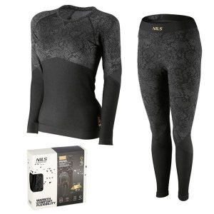 Bielizna termoaktywna damska Nils Rosa BTZ0062 - set S/M. Komplety bielizny NILS, bez wzorów, z elastanu. W wyprzedaży za 114,00 zł.