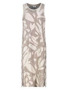 Sublevel Sukienka w kolorze szarobrązowo-kremowym rozmiar: XL. Brązowe sukienki Sublevel, na co dzień, xl, bez wzorów, bez kołnierzyka, bez ramiączek, midi, proste. Za 82,99 zł.