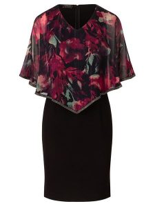 APART Sukienka w kolorze czarno-różowym rozmiar: 42. Czarne sukienki Apart, bez wzorów, bez kołnierzyka, bez ramiączek, midi. Za 187,99 zł.