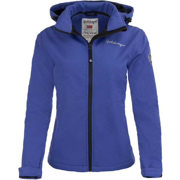 Kurtka softshell damska Spitsbergen — wiatroszczelna, hydrofobowa. Fioletowe kurtki GOLF, bez wzorów, z softshellu. Za 270,99 zł.