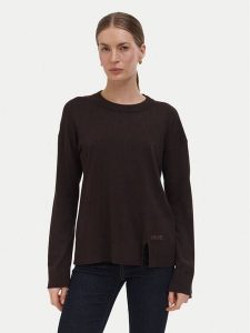 Liu Jo Sweter WF6418 MA16R Brązowy ciemny Regular Fit. Brązowe swetry klasyczne Liu Jo, s, z wiskozy, bez kołnierzyka. Za 469,99 zł.