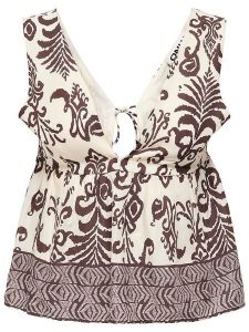 ONLY Top w kolorze brązowo-kremowym rozmiar: XL. Brązowe topy ONLY, xl, bez wzorów, z wiskozy, bez kołnierzyka, bez ramiączek. Za 52,67 zł.