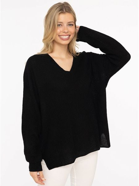 Zwillingsherz Kaszmirowy sweter w kolorze czarnym rozmiar: XL. Czarne swetry oversize Zwillingsherz, xl, bez wzorów, z kaszmiru, bez ramiączek. Za 340,99 zł.