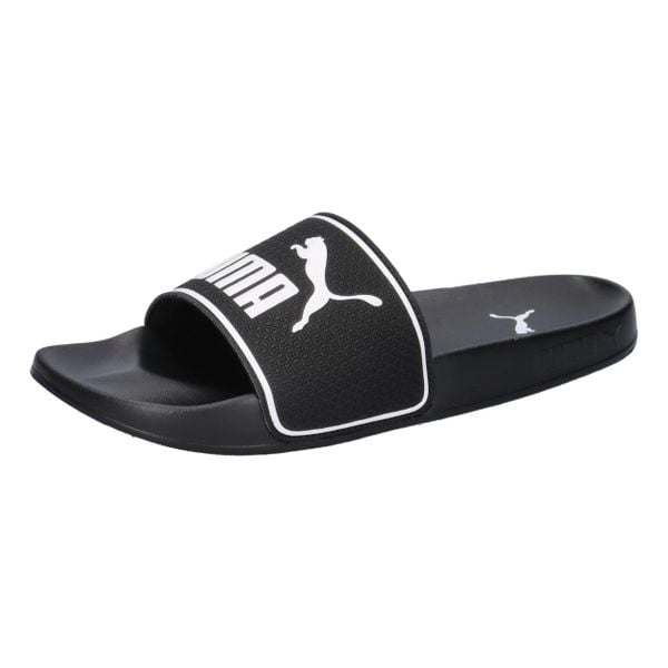 Puma Leadcat 2.0 - Klapki kąpielowe czarno-białe unisex. Białe klapki Puma, bez wzorów, z materiału, bez obcasa. Za 108,35 zł.