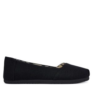Baleriny Toms. Czarne balerinki Toms, bez wzorów, bez obcasa, bez zapięcia. Za 249,99 zł.